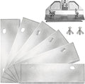 6" Stainless Steel Griddle Scraper Blades 6 Pack, Razor Sharp Grill Scraper Blades, Replacement Blade for Griddle & BBQ Grill Scraper