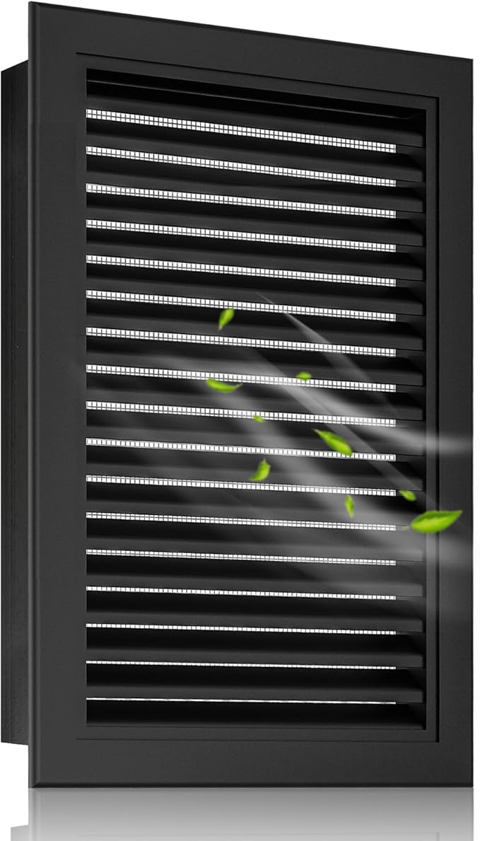 18" x 24" Gable Vent - Premium Aluminum, Sturdy & Stylish Shed Vents with Screen, Effectively Removing Heat- Ideal for Ventilation in Houses [Vent Opening: 16" x 22"]