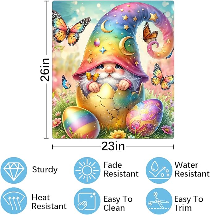 Happy Easter Gnome Eggs Dishwasher Magnet Cover Magnetic Dishwasher Decorative Cover Front Dishwasher Door Covers Reuseable Dishwasher Covers Decal for Kitchen Home Decorative