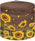 8 Quart Pressure Cooker Cover Dust-Proof Kitchen Appliance Air Fryer Cover with Handle and Pockets Keep Kitchen Appliance Clean Home Decor, Sunflower Bee Wood Grain