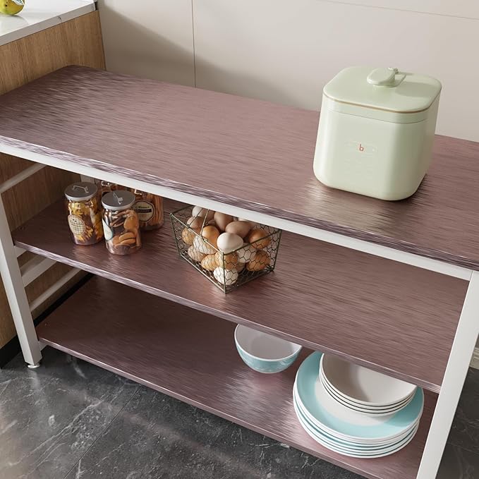 CRE8TIVE Rose Gold Stainless Steel Contact Paper for Appliances 12"x354" Brushed Metallic Peel and Stick Wallpaper Self Adhesive Heat Resistant Stainless Steel Wallpaper for Kitchen Refrigerator Stove