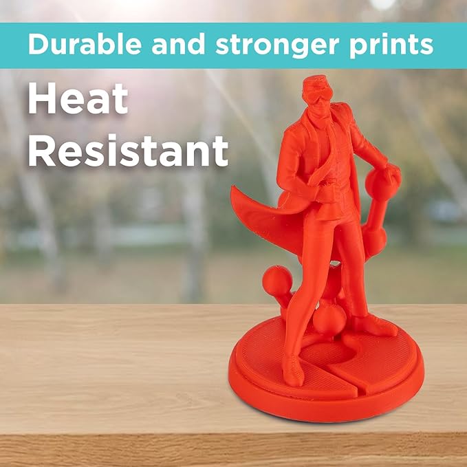 Polymaker ABS Filament 1.75mm Red, 3D Printer Filament 1.75mm Heat Resistant 1kg - PolyLite ABS 3D Printing Filament 1.75mm, Strong & Durable, Dimensional Accuracy +/- 0.03mm