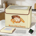 Foldable Bread Proofing Box with 3-Sided Even Heating, 68–131°F Precise Temp Control & 99H Timer, Large Capacity Sourdough & Dough Proofer for Home Baking, Pizza, Yogurt, with Metal Rack