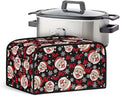 Santa Claus 6-8 Qt Slow Cooker Dust Cover Dragonfly Slow Cooker Cover Holder Kitchen Appliance Covers with Handle and Pocket for Spoon Fork Knife
