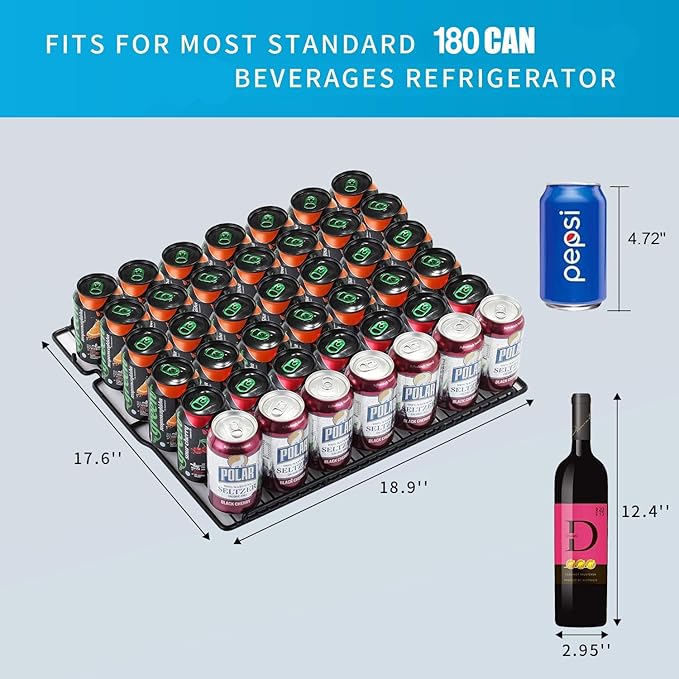 Antarctic Star 24 Inch Beverage Refrigerator, 180 Cans Capacity Built-in Beverage Cooler- Fit Perfectly into 24" Space Built in Counter or Freestanding-for Soda, Water, Wine-For Kitchen, Bar or Office