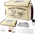 Folding Bread Proofing Box with Temp Probe & 48H Timer, 45W Dough Proofer with 3-Side Heating, 50–113℉ Precise Temp Control, Metal Rack & Tray, Foldable Insulated Box for Sourdough, Pizza, Yogurt