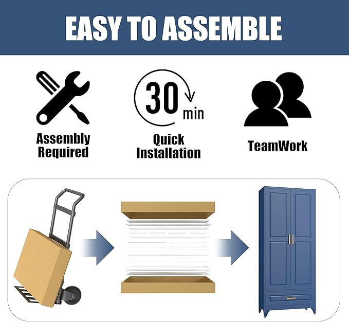 75" Tall Metal Storage Cabinet, Kitchen Pantry Storage Cabinets with Doors and 3 Shelves, Blue Pantry Cabinet with Drawer, Utility Kitchen Cupboard, Large Steel Cabinets for Living Room