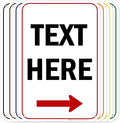 Custom Arrow,Custom Directional Sign, Right Arrow, 12x18 Inches, 55 mil thick HDPE (high density polyethylene) Made in USA by My Sign Center