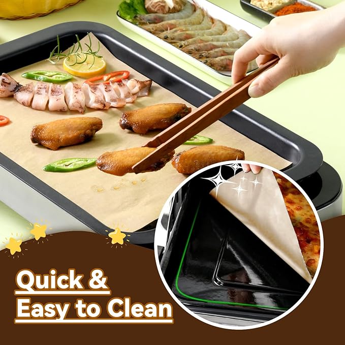 Air Fryer Liners Disposable for Emeril Lagasse 26 QT Extra Large Air Fryer, 120 PCS Unbleached Parchment Paper Sheets Accessories for Emeril Lagasse 26 Qt Toaster Oven