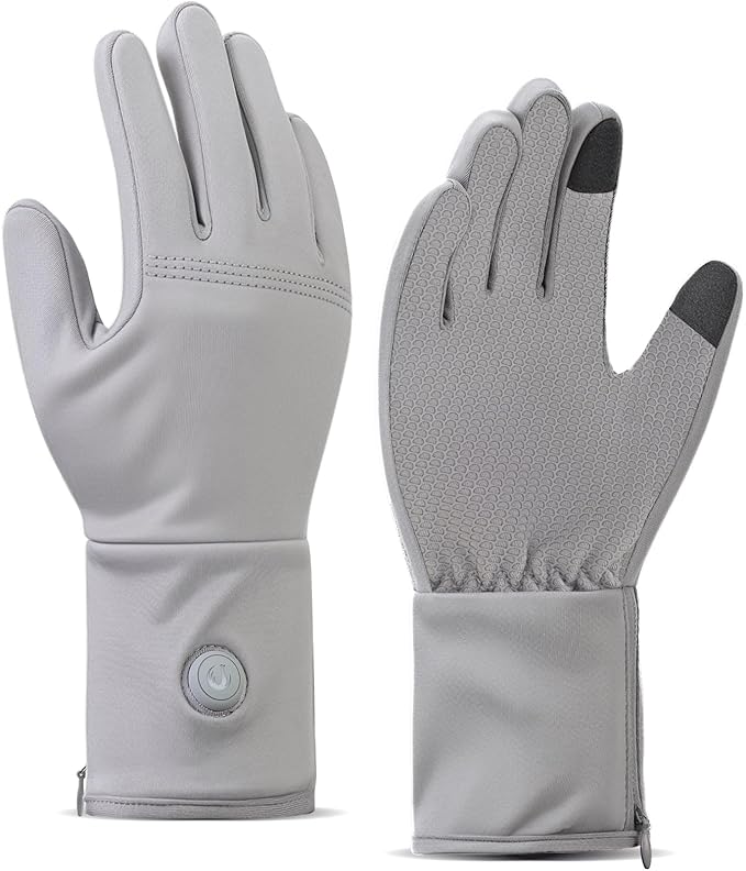 CUEHEAT Heated Glove Liners, Flexible Ultrathin, Touchscreen, 7.4V Rechargeable Battery Electric Heating Thin Gloves