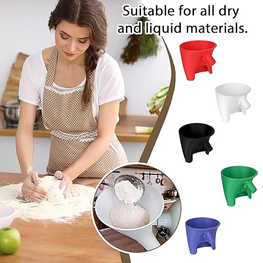 Flour Funnel for Kitchen Aid Mixer, Stand Mixer Attachment, No Mess Anti Spill Design for 4.5-5 Qt Tilt Head Dishwasher Safefor Normal Temperature Wash, Baking Tool (Greed)
