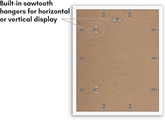 Americanflat 16x20 Picture Frame with Polished Plexiglass - Set of 5 - Use as 12x16 Frame with Mat or Display 16x20 Photo Without Mat - Galleria Collection - Picture Frames for Wall Display - White