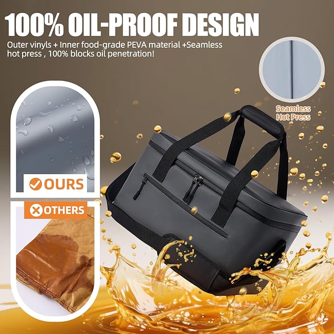 BBQ Blanket for Resting Meat, Portable Leak-Proof Meat Resting Bag, 5mm Thick Cotton Padding for Insulation, Dual-Use as Grilling Accessories & Cooler Bag, Gift for BBQ Enthusiasts