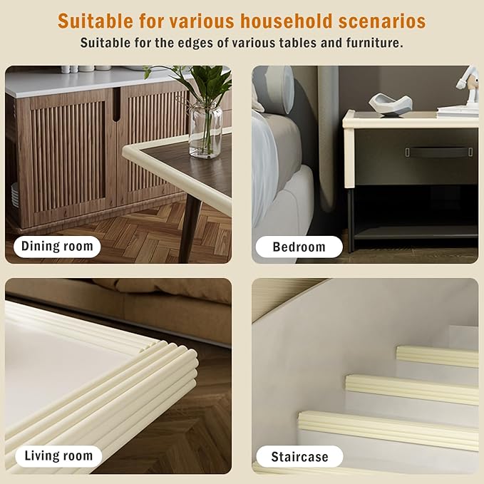 Foam Table Edge and Corner Guards for Baby,(6.5ft Edge 4Corners),Baby Proofing Soft Corner Protectors,Furniture and Tables Child Baby Proof Bumpers, Pre-Taped Corner Cushions (Matcha Green)