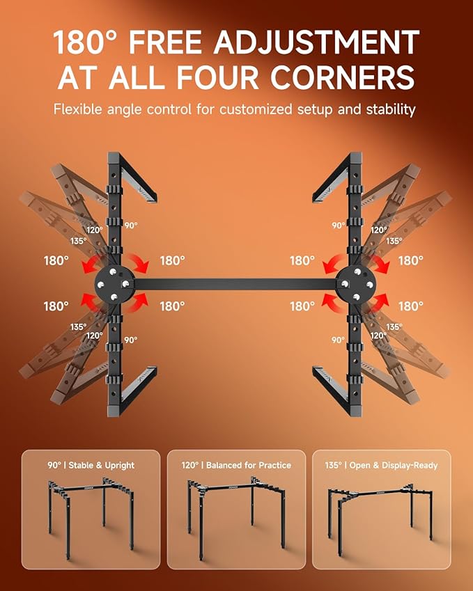 Donner Collapsible Piano Keyboard Stand Adjustable for 54–88 Key Digital Pianos 180° Foldable Legs, 8-Level Height, Sturdy Heavy-Duty Music Stand for Home & Studio Use DKS-200