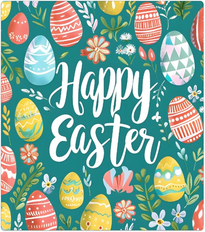 Pretty Easter Eggs Flowers Dishwasher Magnet Cover, Reusable Refrigerator Panel Stickers Microwave Front Door Covers Magnets for Kitchen Home Appliances Holiday Party Decorations 23 X 26 in