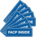 Signs ByLITA Standard FACP Inside Sign | Fire Safety Signage (Blue) - Medium 10 Pack