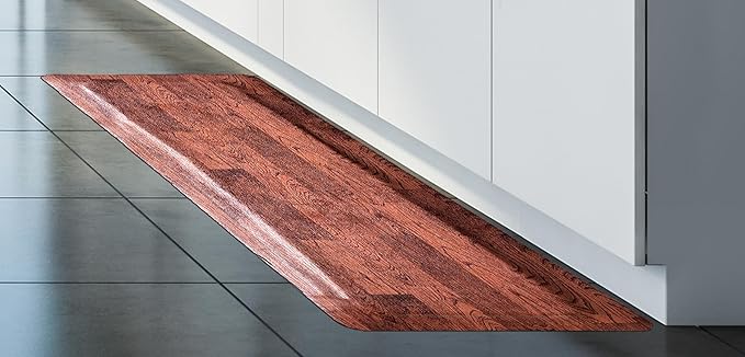Rhino Mats, Softwoods Anti Fatigue Floor Mat, Commercial Grade Kitchen Mat, Standing Desk Mat, Office, Garage or Anywhere, Standing Comfort. (Oak, 2' x 4' x 7/8")