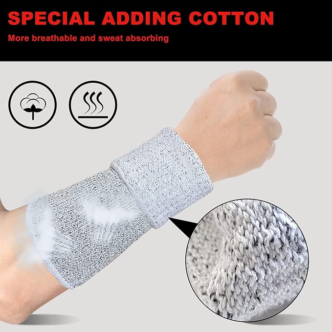 Evridwear Arm Protectors for Thin Skin and Bruising Cut Resistant Arm Sleeves Arm Guards Protective Sleeves for Men Women