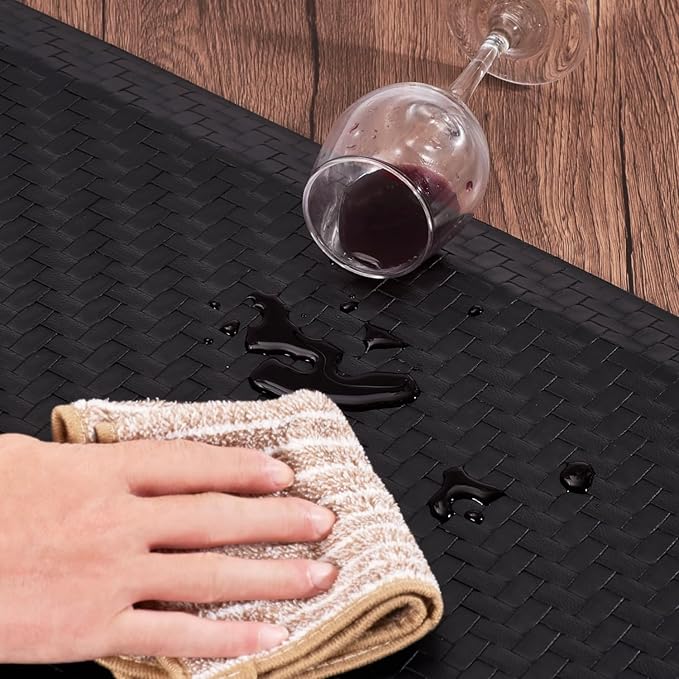 QSY Kitchen Anti Fatigue Floor Mats,Comfort Cushioned Standing Rugs,Waterproof，Non-Slip Memory Foam Kitchen Mats for Floor，39x20x0.75 Inch