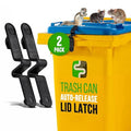 Push Clip Trash Can Locks for Animals, Easy to Install, Durable Trash Can Lock for Cart Lid Security, 28-96 Gallon Garbage Can Lock for Outdoor (Pack of 2)