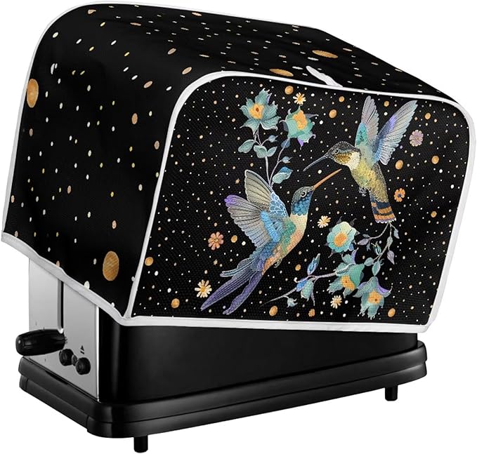 Hummingbirds Print 2 Slice Toaster Cover Waterproof Toaster Dust Cover Fingerprint Protection for Kitchen Small Appliance