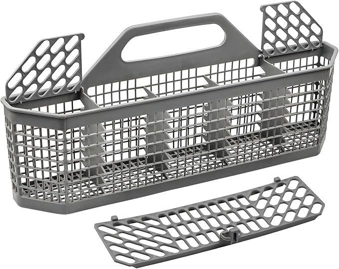 WD28X10128 Dishwasher Silverware Basket Gray By AMI PARTS Replacement (19.7"x3.8"x8.4") for GE Dishwasher, Replace WD28X10127, WD28X10131, WD28X10132 1-year warranty