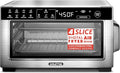 Gourmia Toaster Oven Digital Air Fryer - Convection Mode with 4 Slice Capacity, 3 Rack Positions, 12 Presets, Toast, Bagel, Bake, Roast, Broil, Dehydrate, Popcorn, Fits 9" Pizza, Stainless Steel