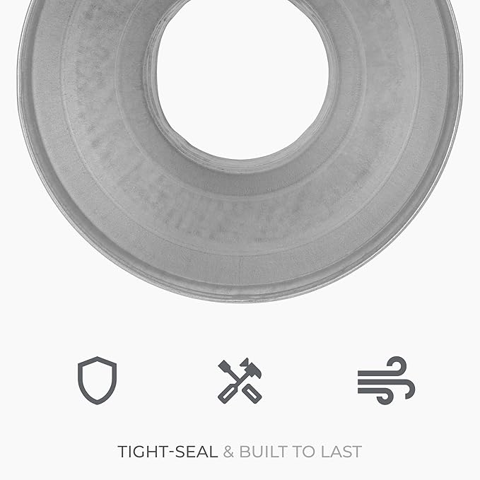 8" to 4" Inch Round Duct Reducer - Male Fit Galvanized Steel Pipe Increaser - Coupling for Round Duct Ventilation Systems - Heating & Cooling, HVAC