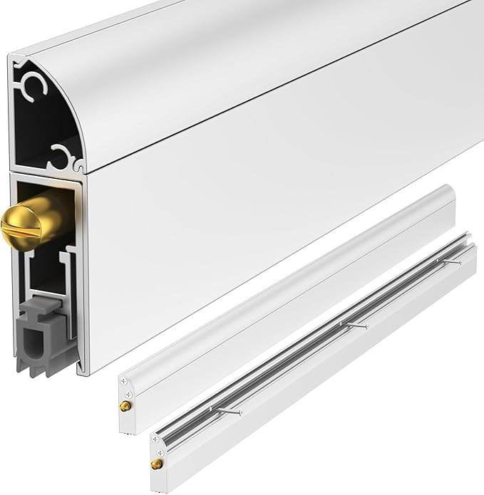Automatic Door Sweeping Bottom Aluminum Alloy 36-inch Surface Mount Type - Suitable for Door Bottom Sealing Sound Insulation Windproof Dustproof Light Blocking and Small Animal Prevention