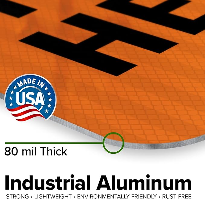 Custom warning Sign, OSHA Sign, 12x18 Inches, 3M EGP Reflective, Rust Free .063 Aluminum, Fade Resistant, Made in USA by My Sign Center