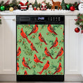 Cardinal Dishwasher Magnet Cover, 23" W x 26" H Fridge Magnetic Stickers Reuseable Magnet Panel Decal Cover for Washing Machine Fridge Microwave Cabinet Kitchen Christmas Decoration