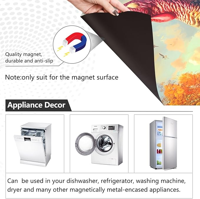 Turkey Pumpkin Thanksgiving Dishwasher Magnet Cover Sticker Magnetic Refrigerator Panel Front Door Fridge Microwave Decal Decorative