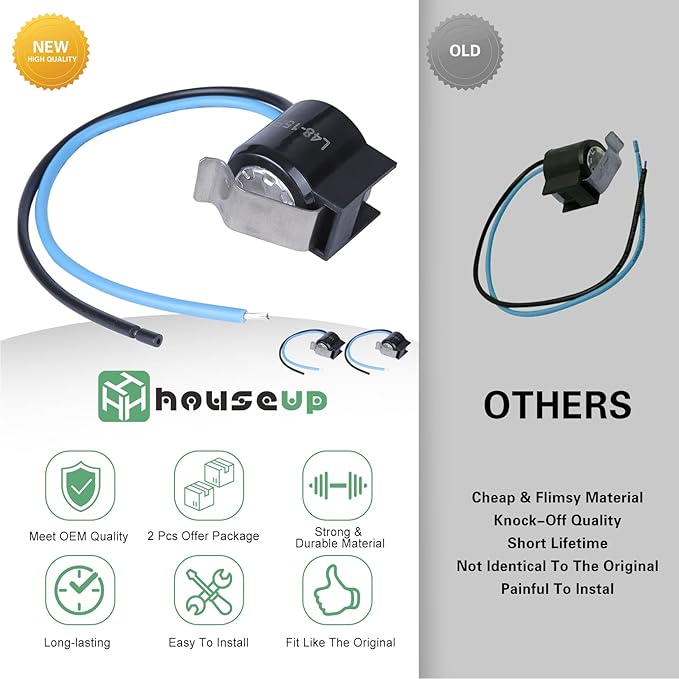 5303918214 Refrigerator Defrost Thermostat, 2set/pack Equal quality, Exact use for Frigidaire，Electrolux，Kenmore (Perfect replacement AP2150145 PS469522 AH469522 EA469522, 75303918214, 892545)