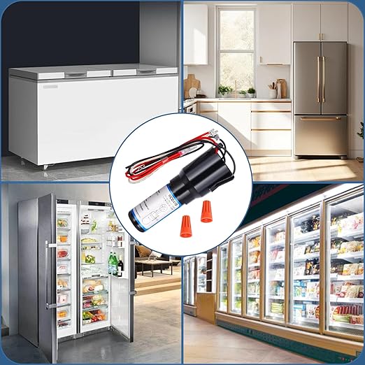 RCO410 3 in 1 Compressor Hard Start Capacitor Kit For Refrigerators & Freezers 1/4-1/3 H.P. 115VAC （3pcs）