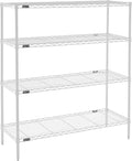 Metro Professional's Choice Commercial-Grade NSF Shelving Unit - Multipurpose Adjustable Wire Shelf for Home, Garage, Kitchen and More - 4 Shelves, 18" W x 48" L x 54" H - White
