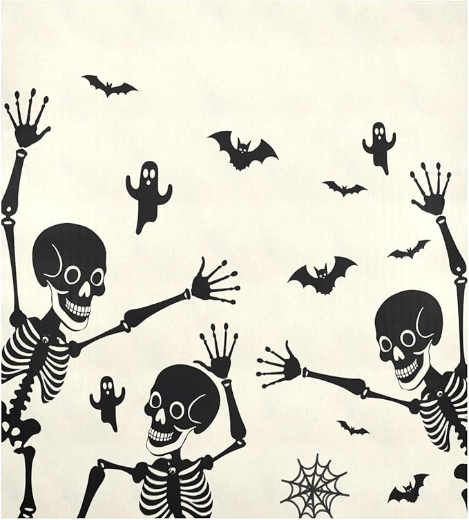 Halloween Skeleton Dishwasher Magnet Cover Panel,Skull Ghost Magnetic Dishwasher Covers Refrigerator Sticker Decal Halloween Decorative Washing Machine Cover for Home Kitchen,23x26in