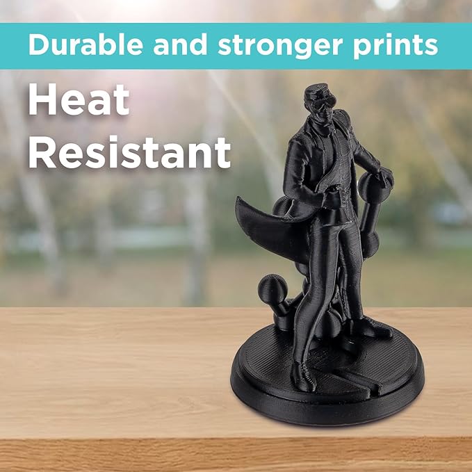 Polymaker ABS Filament 1.75mm Black 3D Printer Filament 1.75mm Heat Resistant 1kg - PolyLite ABS 3D Printing Filament 1.75mm, Strong & Durable, Dimensional Accuracy +/- 0.03mm