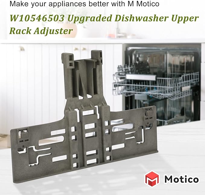 UPGRADED WPW10546503 W10546503 Dishwasher Top Rack Adjuster Parts with W10195840 & W10195839 & W10250160 Upper Parts Replacement for KitchenAid Kenmore Maytag Whirlpool Dishwasher Parts (8 Packs)