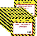 Zhanmai 100 Pcs Pallet Rack Capacity Labels 3 x 4 Inches Pallet Racking Caution Max Load Shelf LBS Warning Stickers Bright PVC Industrial Strength Sticker Warehouse Safety Forklift Cross Beam Safety