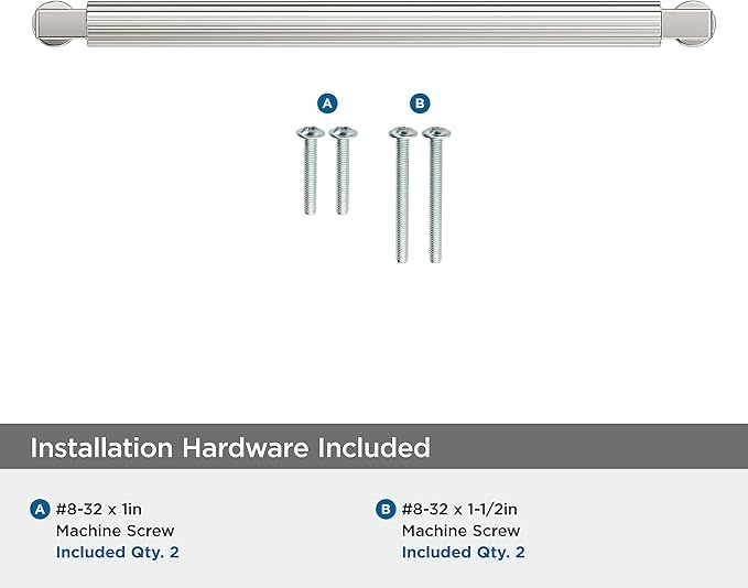Amerock Ballard 7-9/16 inch (192mm) Center-to-Center Polished Nickel Cabinet Pull, BP37646PN