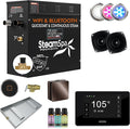 SteamSpa Steam System 9kW Steam Shower Generator with Bluetooth Wifi, Quickstart Continous Steam, Advanced Touch Pad Screen, Chroma Lights, Drain Pan and Auto Drain Oil Rubbed Bronze RVBS900ORB-A