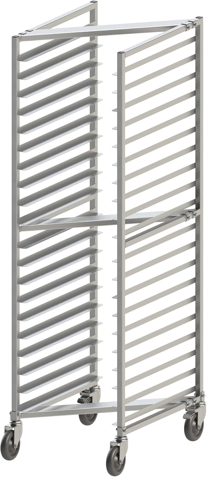 Winco Aluminum Sheet Pan/Bun Rack, 3" Spacing, Nesting Style, 20 Tier