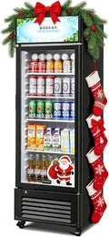 BODEGACOOLER Commercial Beverage Refrigerator, 240 Cans & 160 Bottles, Display Refrigerator For Beer,Soda, Merchandiser Refrigerator with Soft LED Light For Kitchen, Office, Garage, Gym,Man cave,Shop