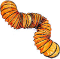 16"×25FT PVC Flexible Duct Hose, Flame Retardant HVAC Ducting with Adjustable Rope, D Hook & Steel Support for Ventilation, Exhaust, Drying, and Cooling Applications