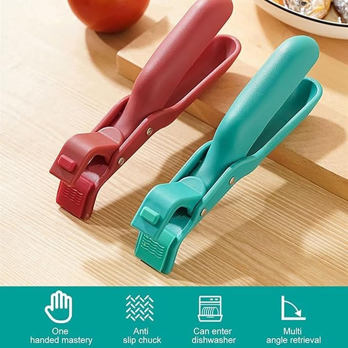 2PCS Anti-Scald Bowl Clip, Hot Plate Gripper Tongs Anti Scald Bowl Holder Clip For Kitchen, Hot Bowl Dish Plate Gripper Clips Tongs Clamp Holder