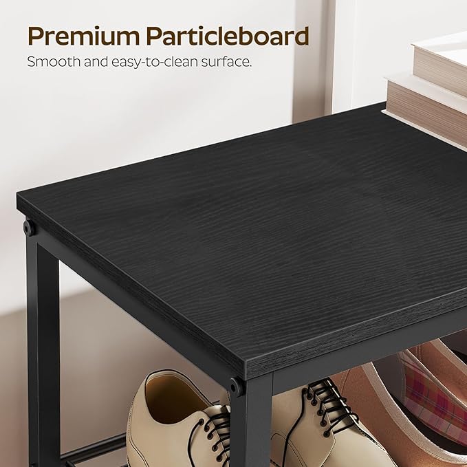 12 Tier Shoe Rack, Large Capacity Shoe Storage Organizer Holds 48 Pairs, Sturdy and Stable, for Entryway, Hallway, Closet, Dorm Room, Black SS12BB