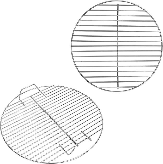 Charcoal Grate Cooking Grid Grate Replacement Parts for Weber 18.5" One-Touch,Bar-B-Kettle,Smokey Mountain,Jumbo Joe,Original Kettle Grill,Stainless Steel BBQ Accessories for Weber 7432 7440