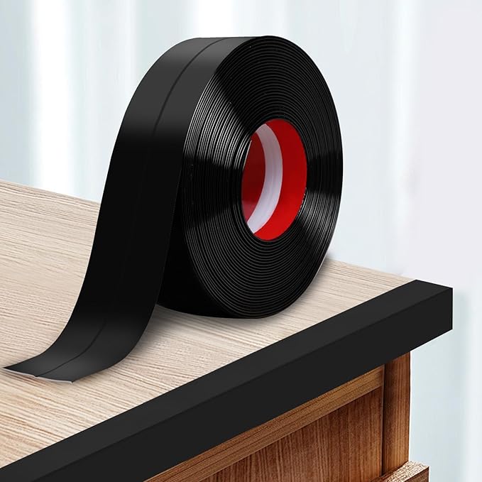 Storystore Wall Corner Protector Moulding Trim 2.4 in x 13 Ft,Peel and Stick Corner Moulding Trim, Self Adhesive Corner Guards Edge Protector for Wall Edge Corner, Countertop,Black