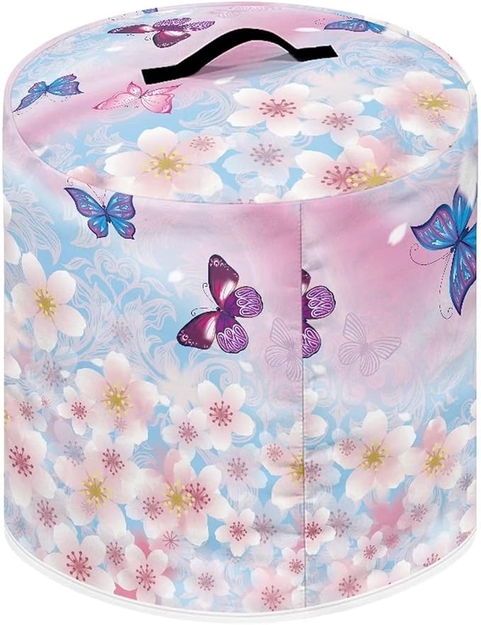 Cherry Blossom and Butterfly Print Appliance Cover Dust Cover for 3 Quart,Electric Pressure Cooker Rice cooker,Air Fryer and Crock Pot, Machine Washable